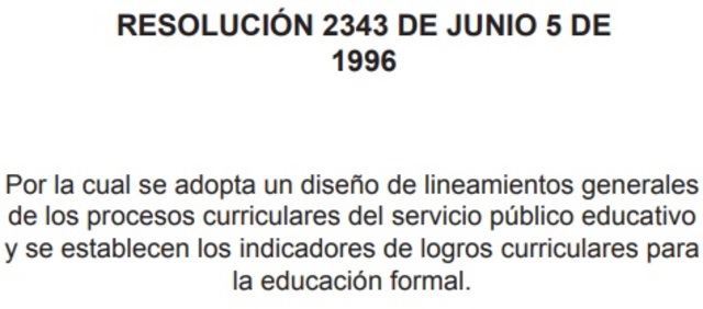 Resolución 2343 de 1996