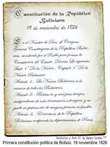 El 11 de Noviembre redacta la Constitución de la República de Bolívar