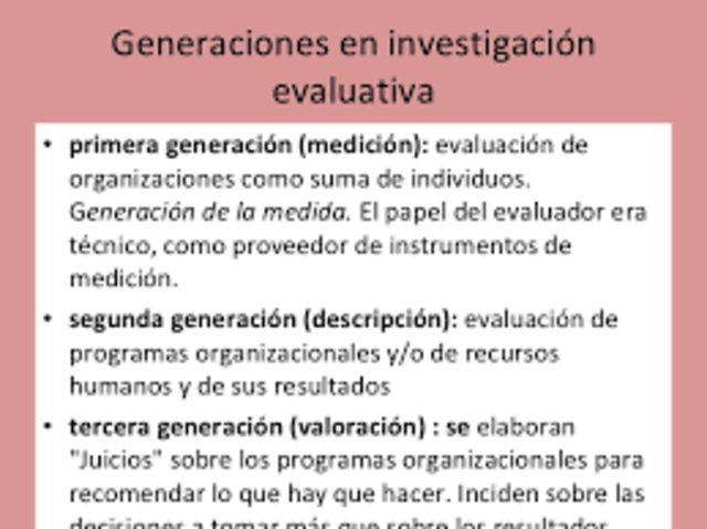 Primera y Segunda Generación