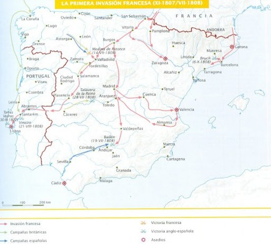 Entrada de las tropas francesas en la Península