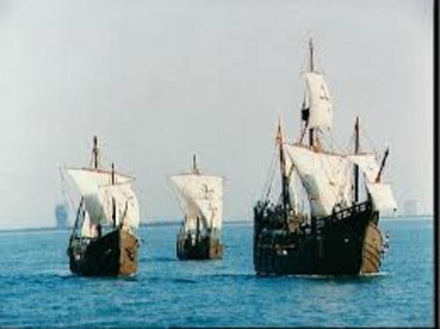 Cristóbal Colón zarpa del Puerto de Palos