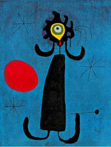 "Mujer Frente al Sol" - J. Miró
