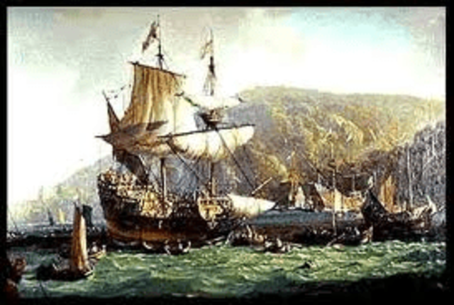 Llegada de Mayflower a las costas estadounidenses