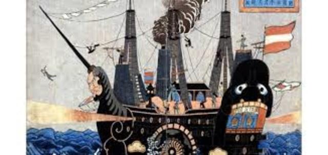 commodore matthew perry extended tokyo harbor opening japan to the u.s.