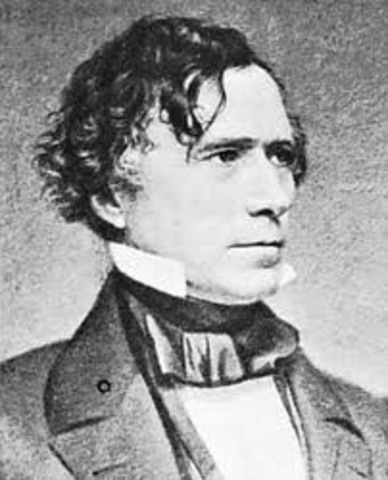 Franklin Pierce becomes president.