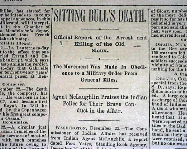 Sitting Bull's Death at Standing Rock Reservation