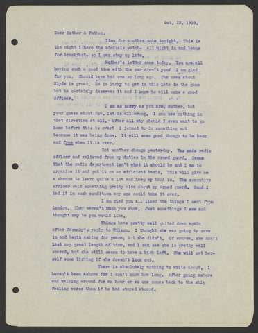 Nash gets his biggest role/accomplishment in WWI