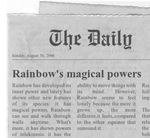Rainbow's magical powers