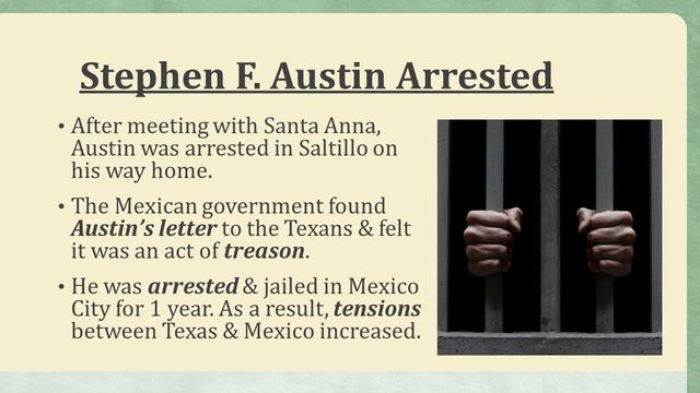 arrest of stephen f. austin