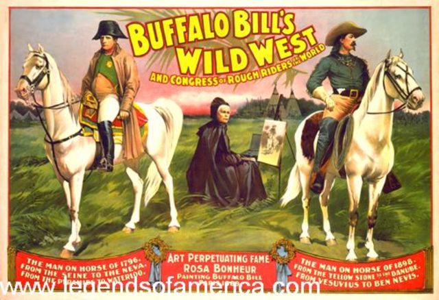 Sitting Bull Performs in Wild West show with Buffalo Bill Cody