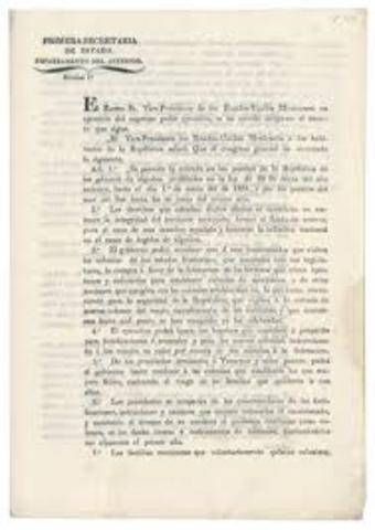 Decree of April 6,1830