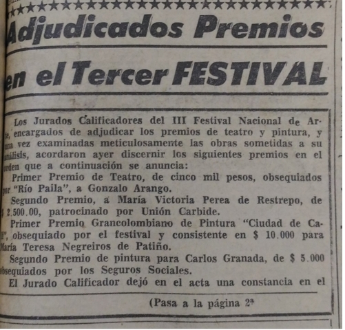 III Festival Nacional de Arte de Cali