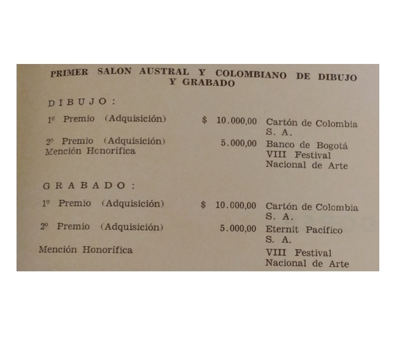 Primer Salón Austral y Colombiano de Dibujo y Grabado