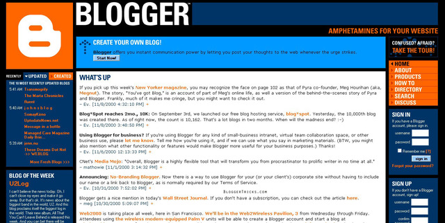 Lanzamiento de Blogger