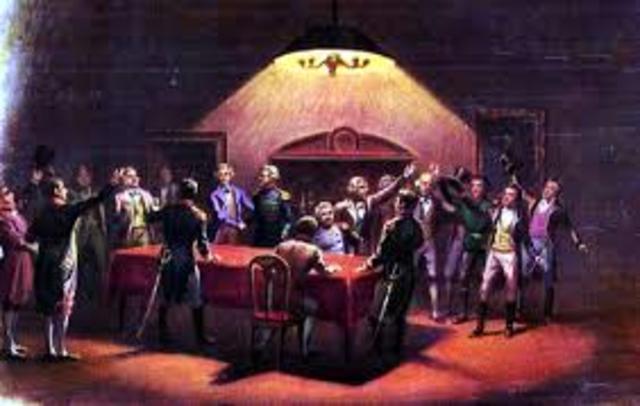 Reunión en casa de Rodríguez Peña