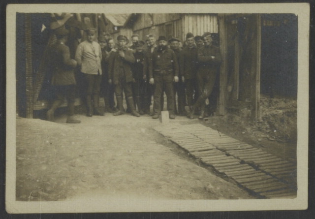 Veterans Photo with Caption "A Bunch of German Prisoners at St. Nazaire"