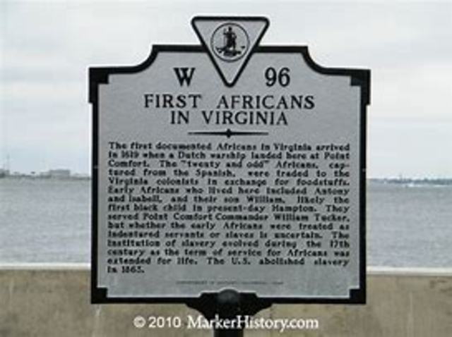 First slaves arrive in Virginia