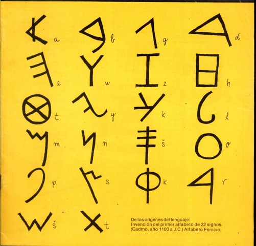 1,700 - 1,500 A.C Primer forma del ALFABETO