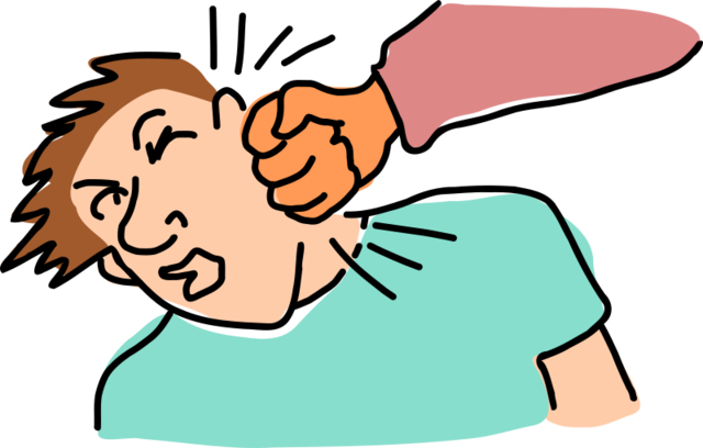 Arnold punches Roger in the face.