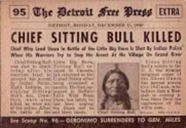 Sitting Bull's Death at Standing Rock Reservation