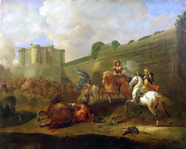 The Fronde rebellion against Cardinal Mazarin and the young Louis XIV in Paris