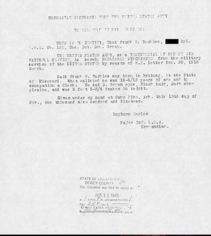 Honorable Discharge (letter)