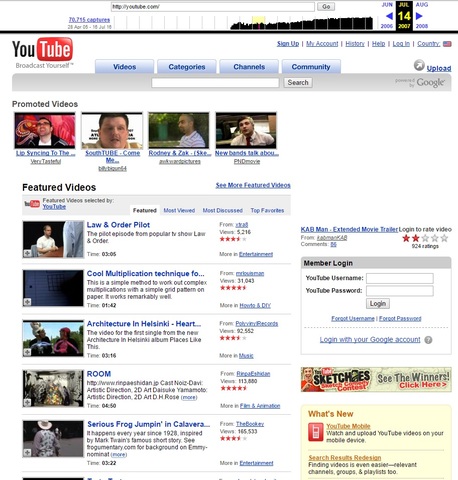 Youtube Layout 2007