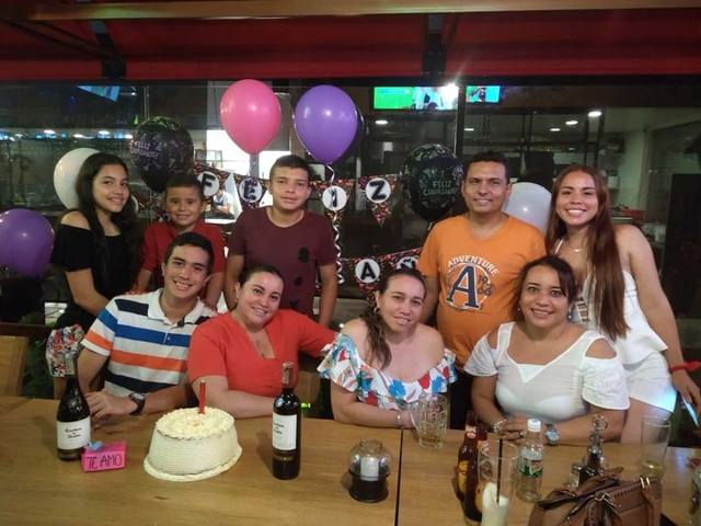 my mom's birthday with my whole family