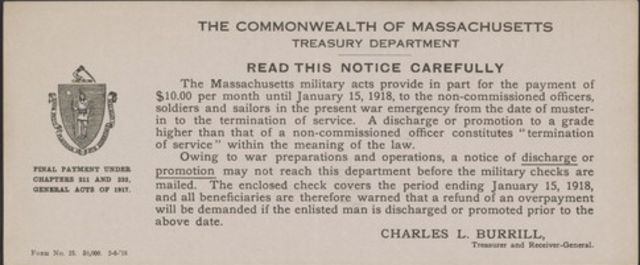 Form 25 from the Massachusetts Treasury Department
