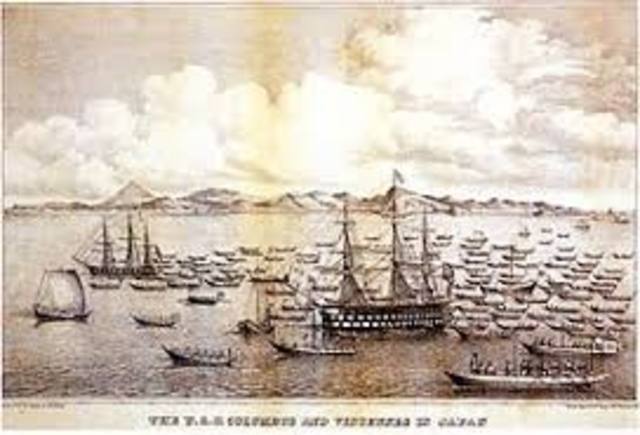 Commodore Matthew Perry Entered Tokyo Harbor Opening Japan to the US