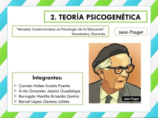Constructivismo psicogenético (Jean Piaget)