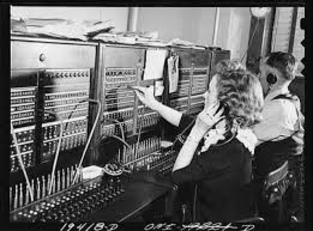 Primera pizarra telefónica manual.