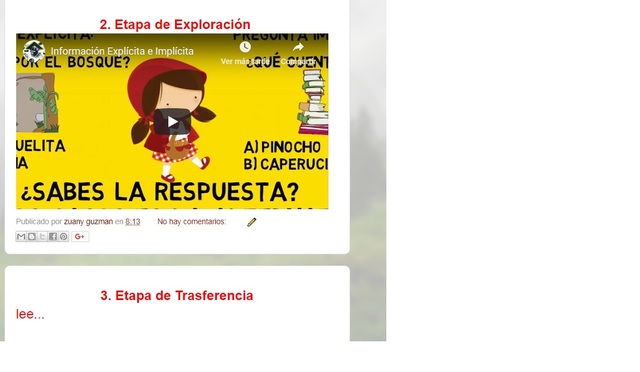 Montaje de la etapa de exploración y trasferencia