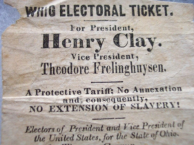 Creation of the Whig Party in the US