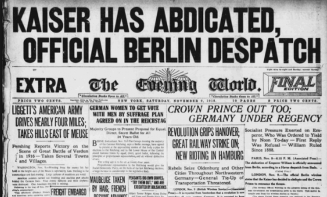 (EU) Wilhelm Abdicates