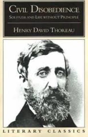 Henry David Thoreau Published Civil Disobedience