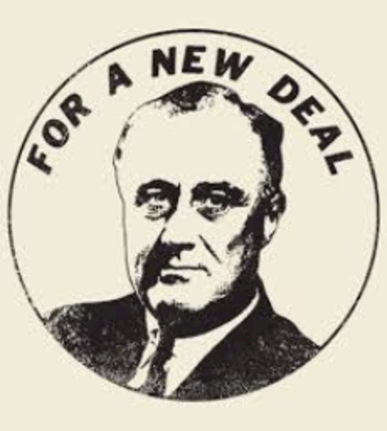 El candidato presidencial Franklin D. Roosevelt pronuncia su discurso del "New Deal", el 8 de Noviembre del mismo año es elegido presidente.