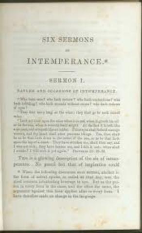 Lyman Beecher Delivered His “Six Sermons on Intemperance”