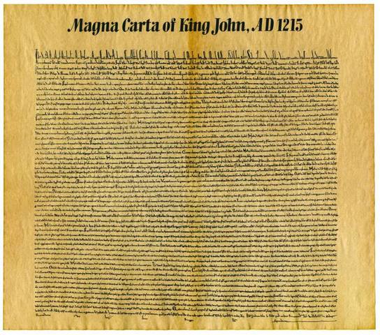King John signs the Magna Carta