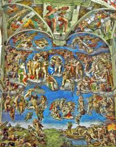 Michelangelo creates the Last Judgement