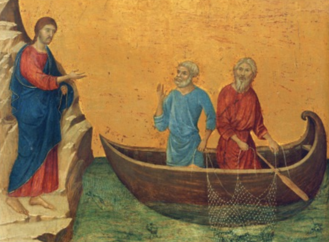 Duccio.- Jesús llamando a los Apóstoles