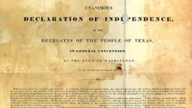 Texas Declared Independence from Mexico