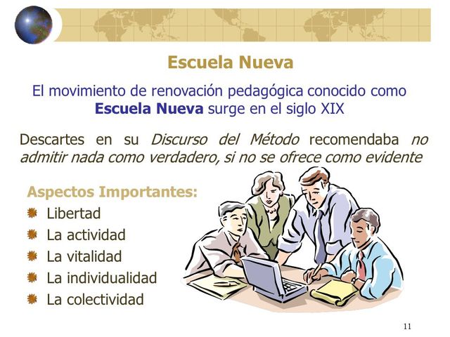 Escuela Nueva o Escuela Activa - Siglo XX