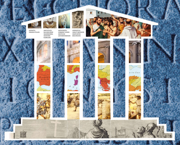 Plaatje Grieken en Romeinen