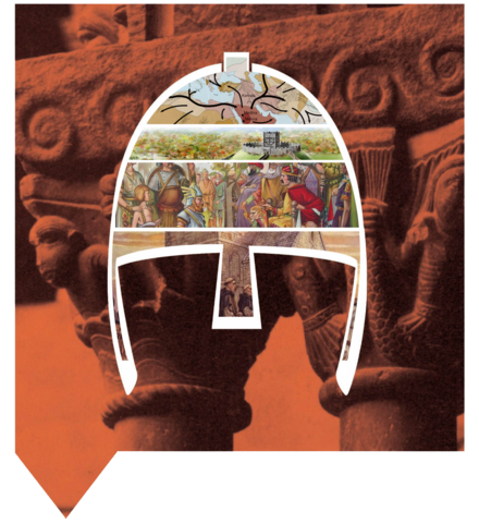 Plaatje monniken en ridders