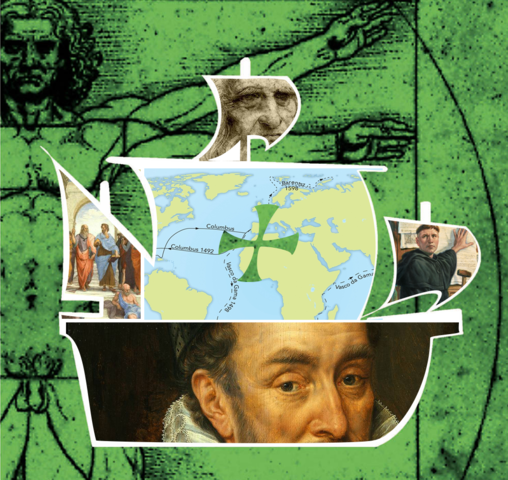 Plaatje ontdekkers en hervormers.