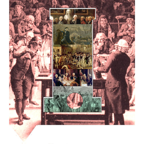 Plaatje pruiken en revoluties