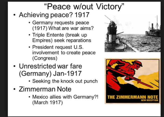 President Woodrow Wilson requests peace note(US)