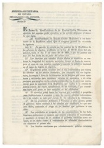 Decree of April 6 , 1830
