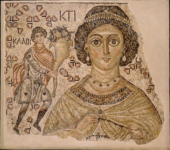 Fragment of a floor mosaic with a personification of Ktisis (Byzantine)